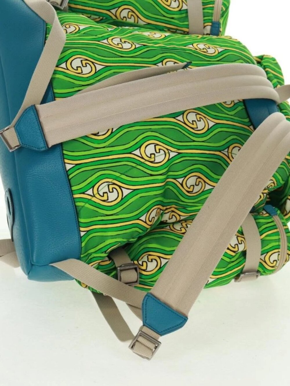 GUCCI The North Face Backpack Nylon Green Silver 650294 Auth 170794SAM - Picture 9 of 15
